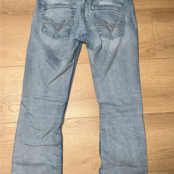 BKE Men's Denim Slim Straight Jeans - Light Blue (31/32) - Picture 2 of 5